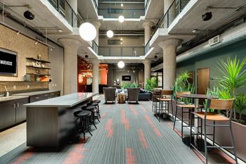 Extensive lobby and bar